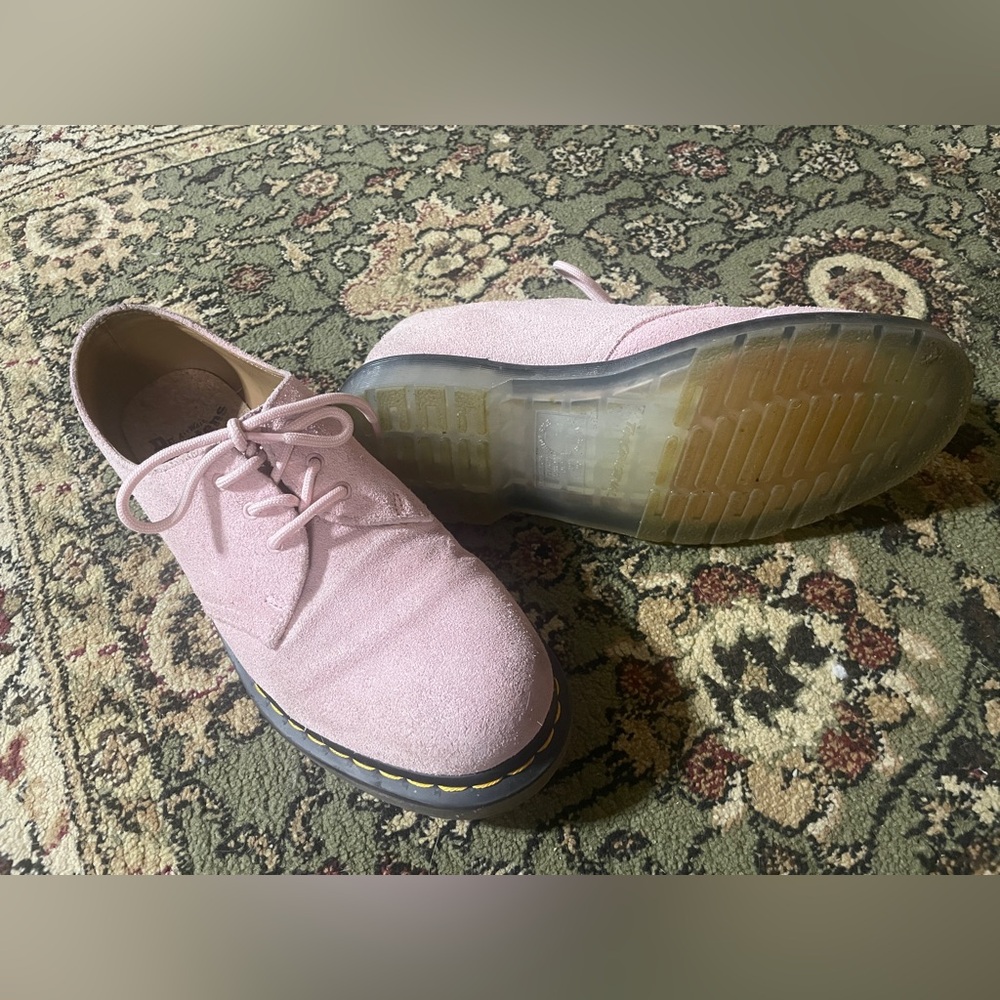 Dr. Martens 1461 Iced Pink Suede Oxford Shoes - Picture 3 of 12